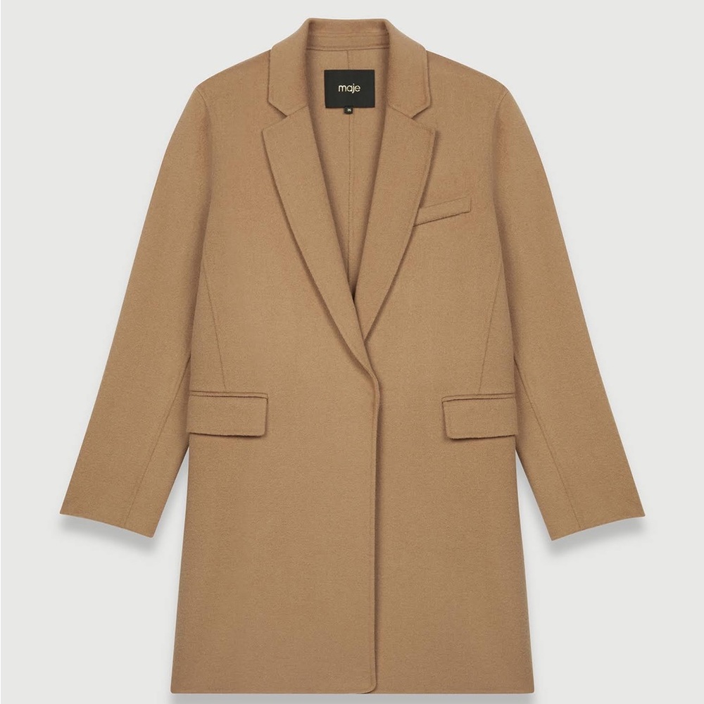 Maje Camel Color Light Coat - Picture 2 of 13